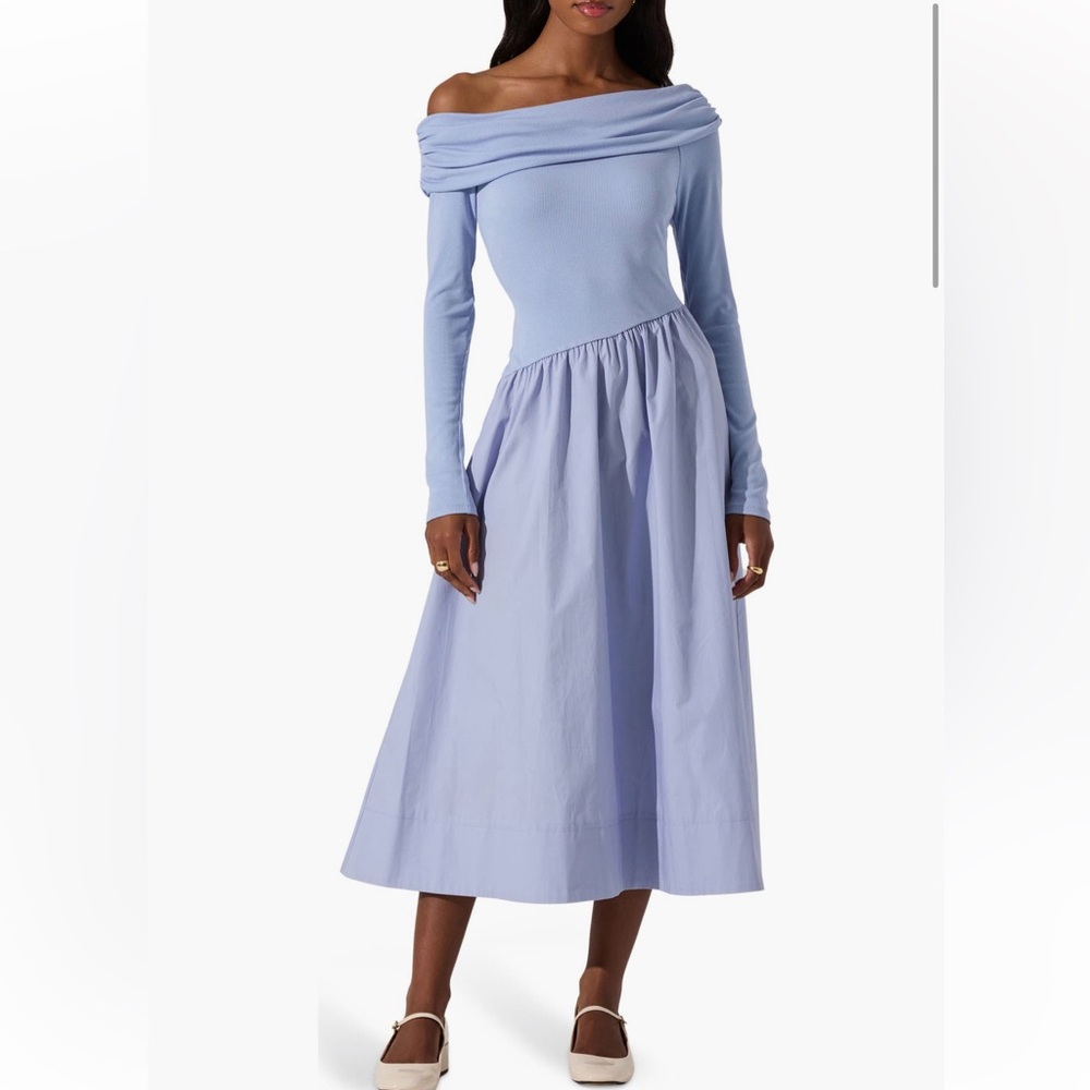 ASTR the Label off shoulder long sleeve dress